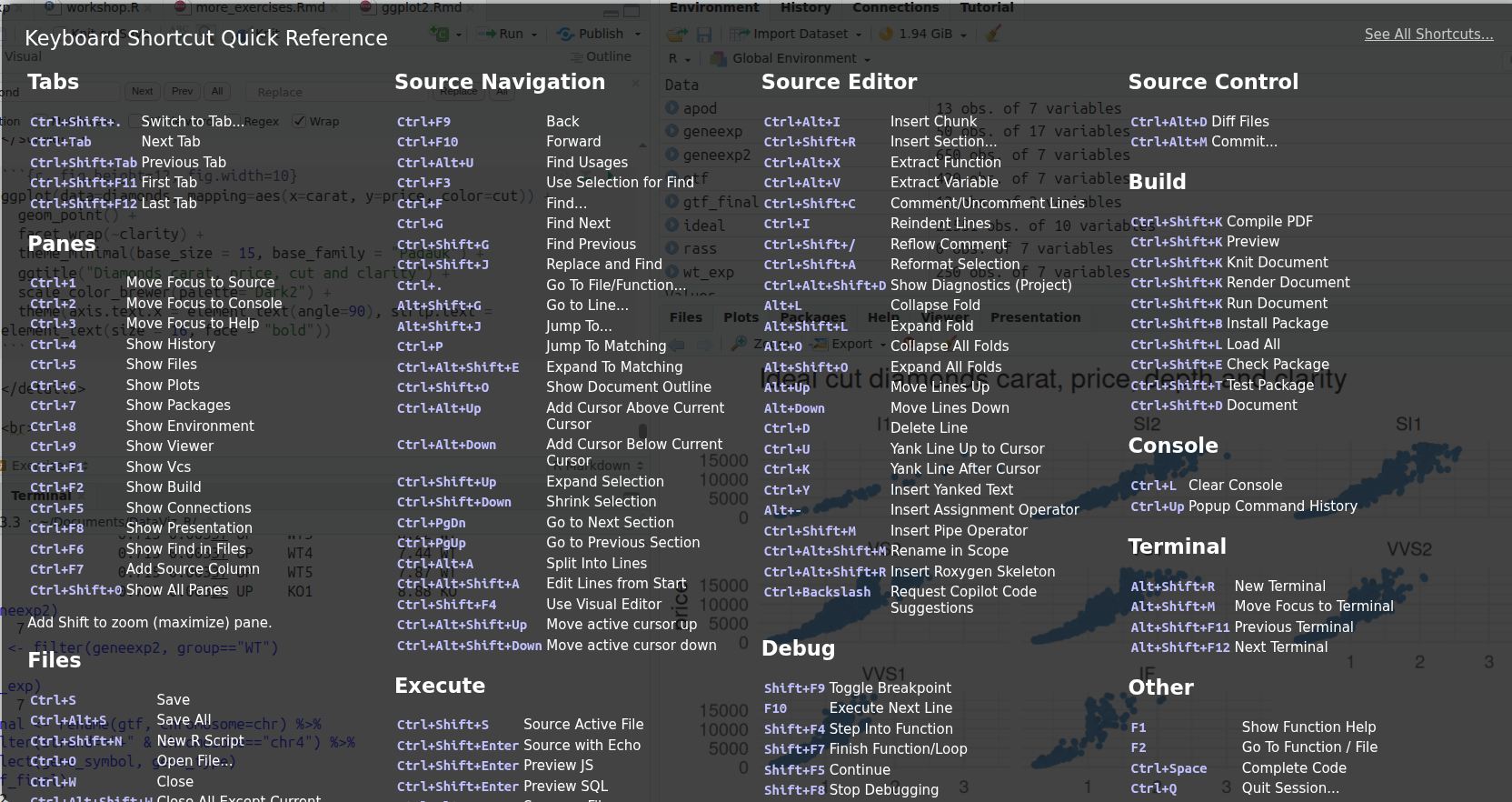 rstudio interface